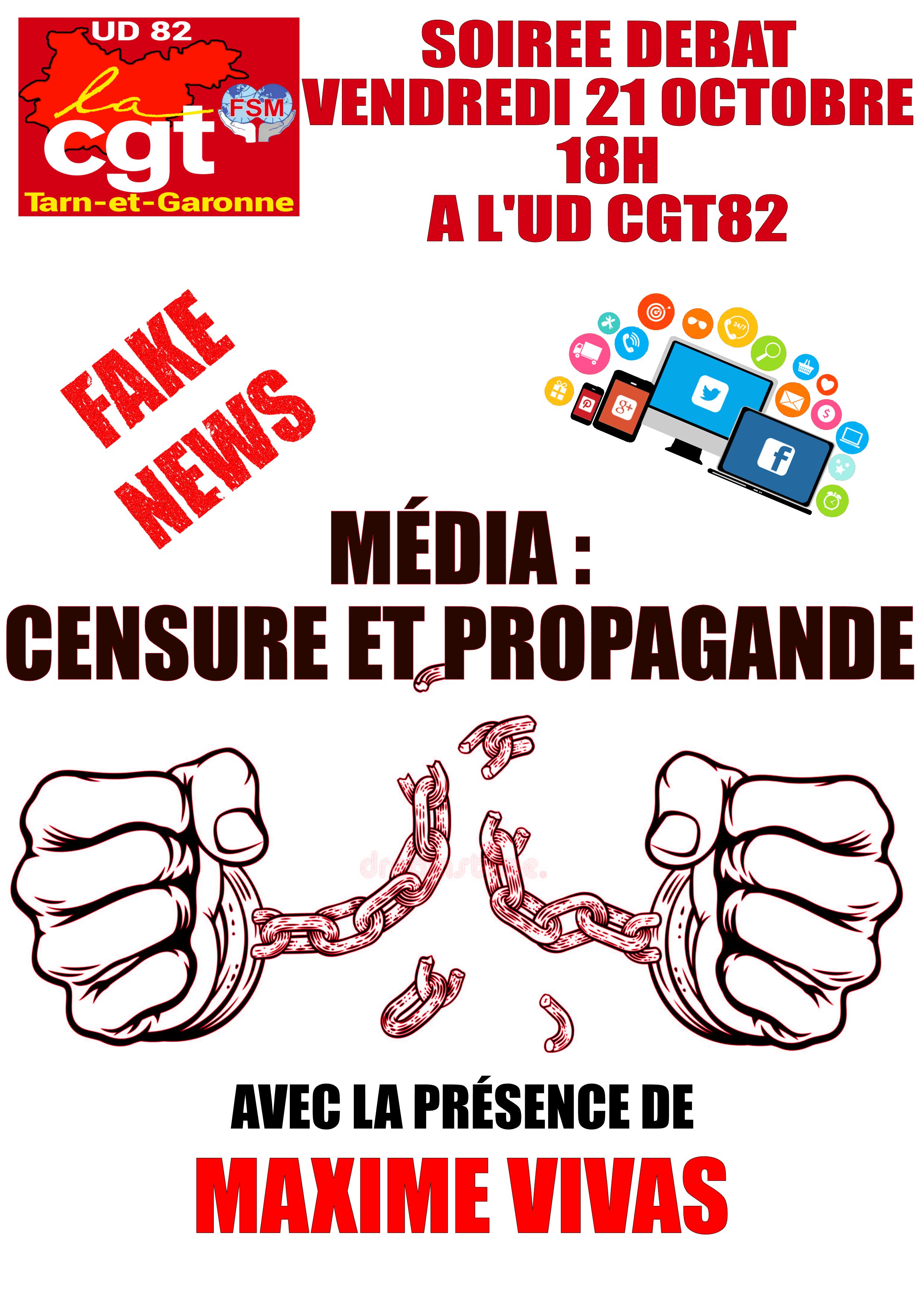 Octobre Soiree Debat M Dia Censure Et Propagande Ud Cgt